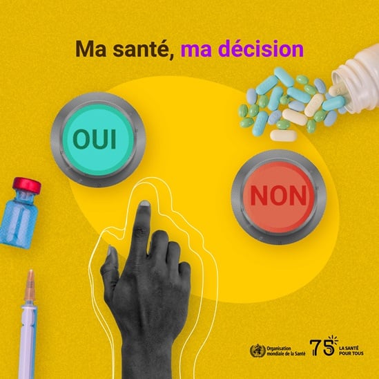 2023 Human Rights Day "My health, my decision" in French